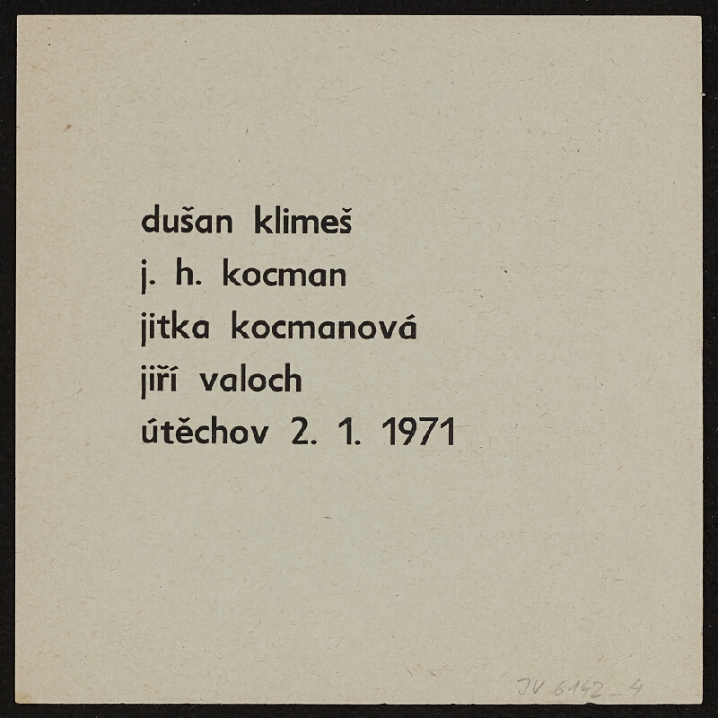 Jiří Valoch – snow (MPVU) 