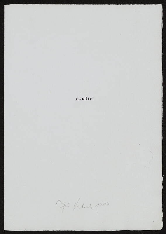 Jiří Valoch – studie 