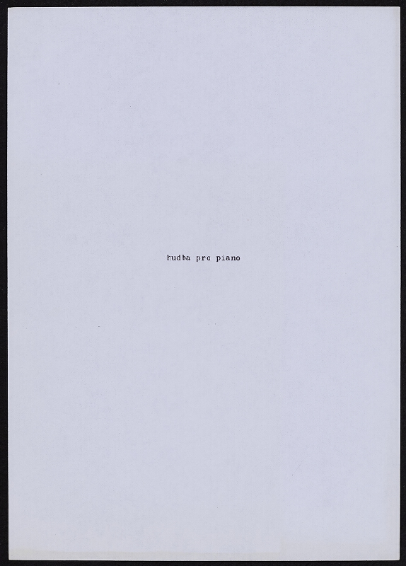 Jiří Valoch – hudba pro piano 