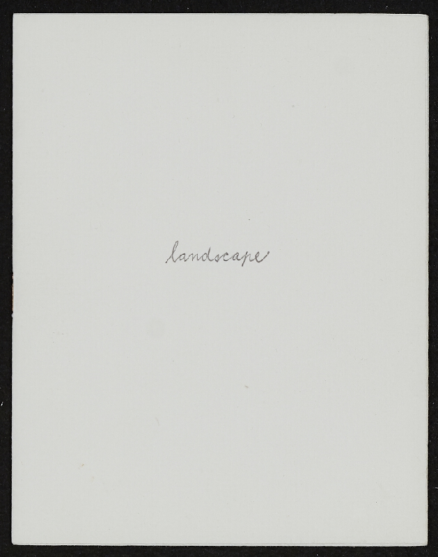 Jiří Valoch – Landscape 