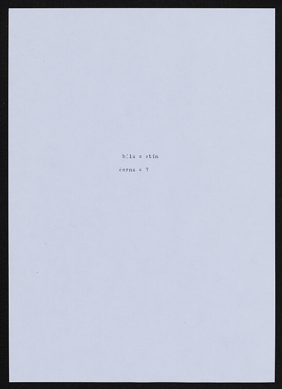 Jiří Valoch – sémiotické básně 