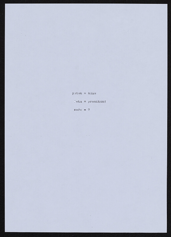 Jiří Valoch – sémiotické básně 