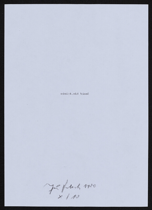 Jiří Valoch – sémiotické básně 