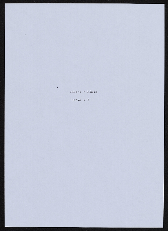 Jiří Valoch – sémiotické básně 