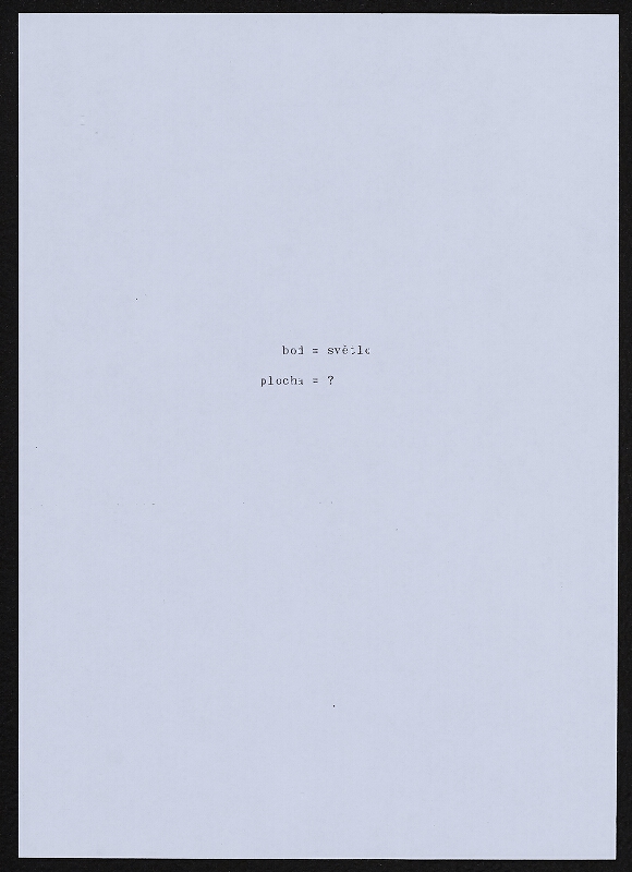 Jiří Valoch – sémiotické básně 