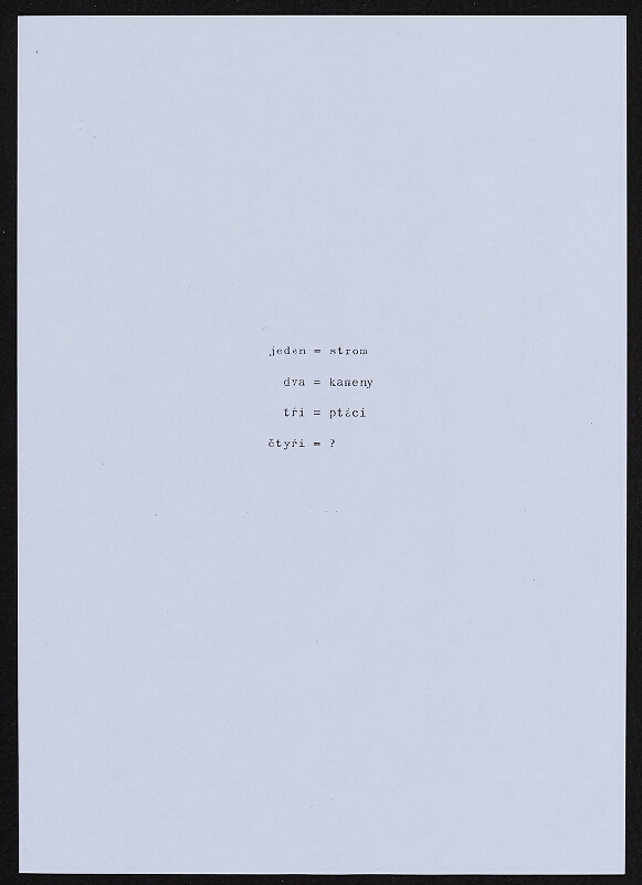 Jiří Valoch – sémiotické básně 