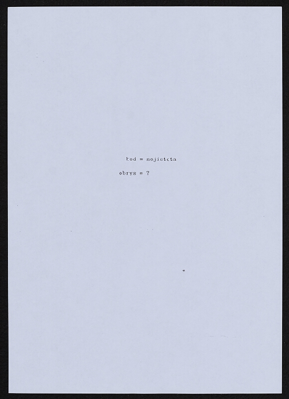 Jiří Valoch – sémiotické básně 