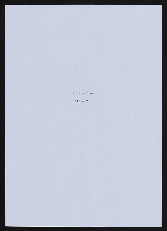 Jiří Valoch – sémiotické básně 