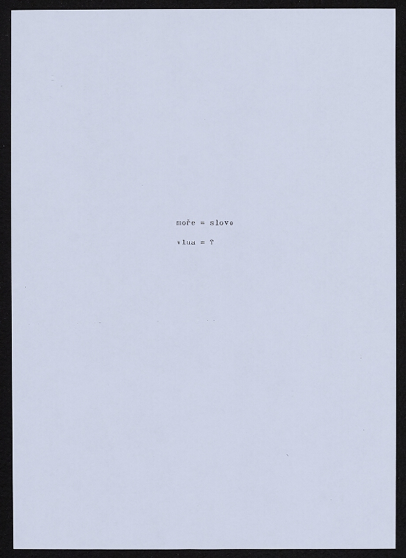 Jiří Valoch – sémiotické básně 