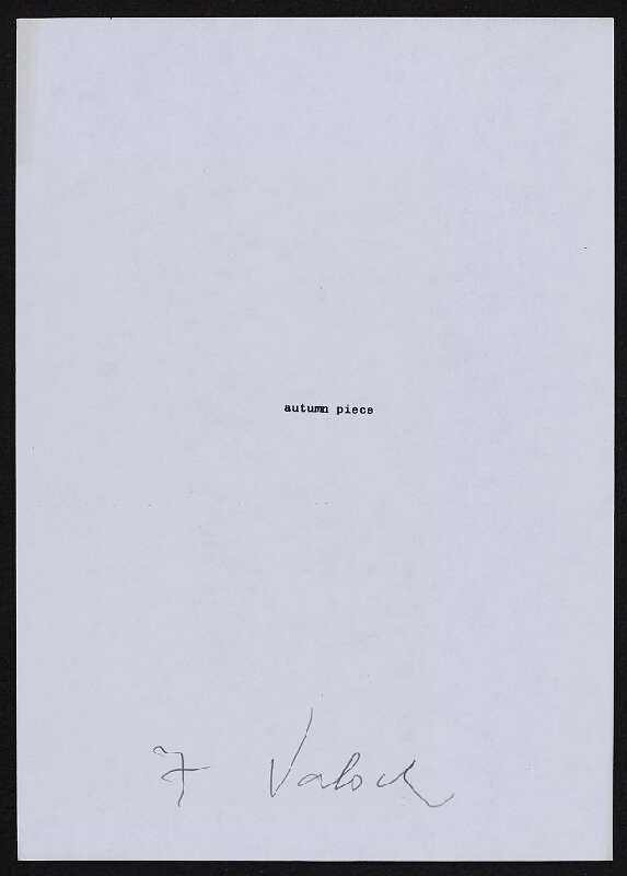 Jiří Valoch – autumn piece 