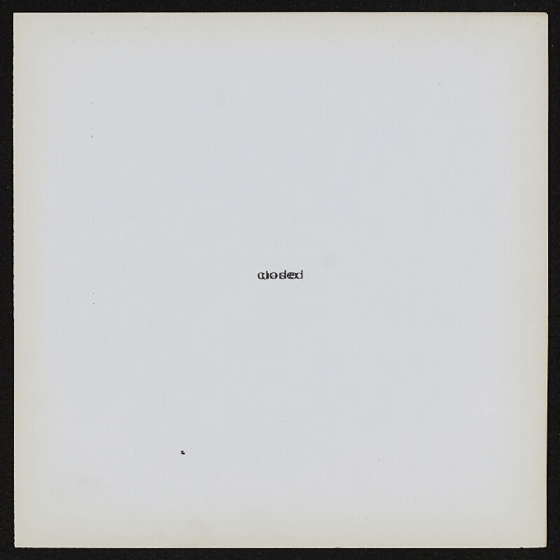 Jiří Valoch – sculptures IV, for dalibor chatrný 