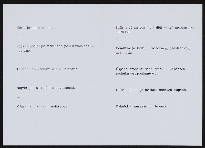 Vladimír Holub – Aforismy - PF 1986 