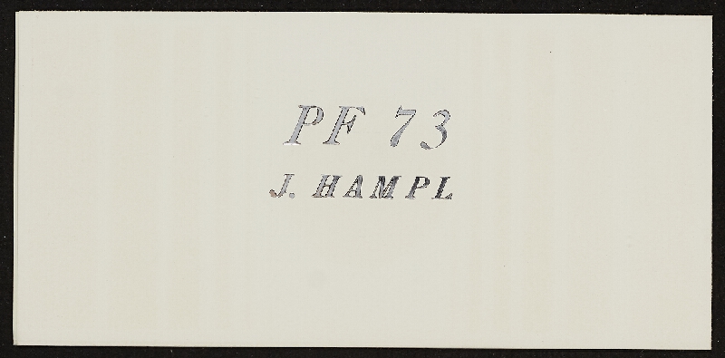 Josef Hampl – PF 1973 