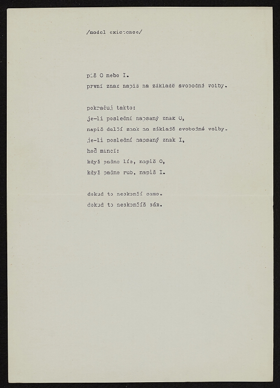 Ladislav Nebeský – Model existence 