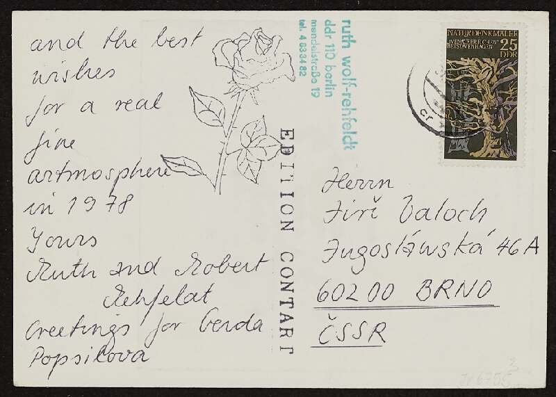 Ruth Wolf-Rehfeldt – Happy New Year 1978 