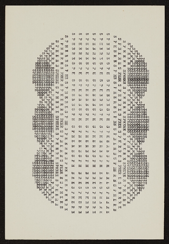 Ruth Wolf-Rehfeldt – Typewritings - Concrete Figure 
