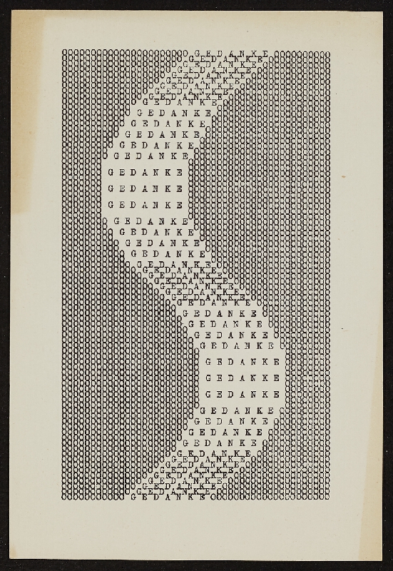 Ruth Wolf-Rehfeldt – Typewritings - Concrete Figure 