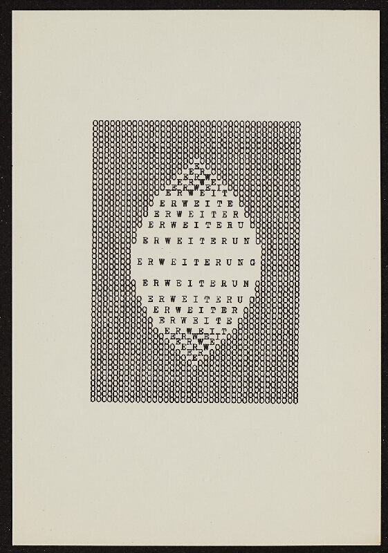 Ruth Wolf-Rehfeldt – Typewritings - Concrete Figure 