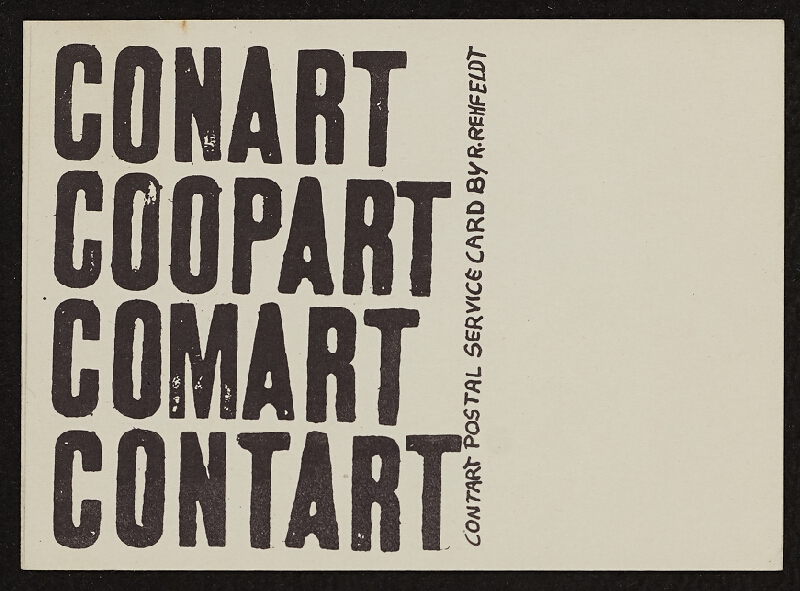 Robert Rehfeldt – Mail art service card 