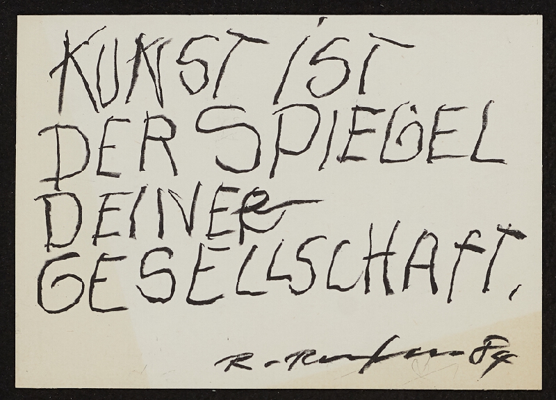 Robert Rehfeldt – Mail art service card 