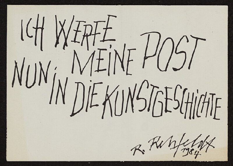 Robert Rehfeldt – Mail art service card 