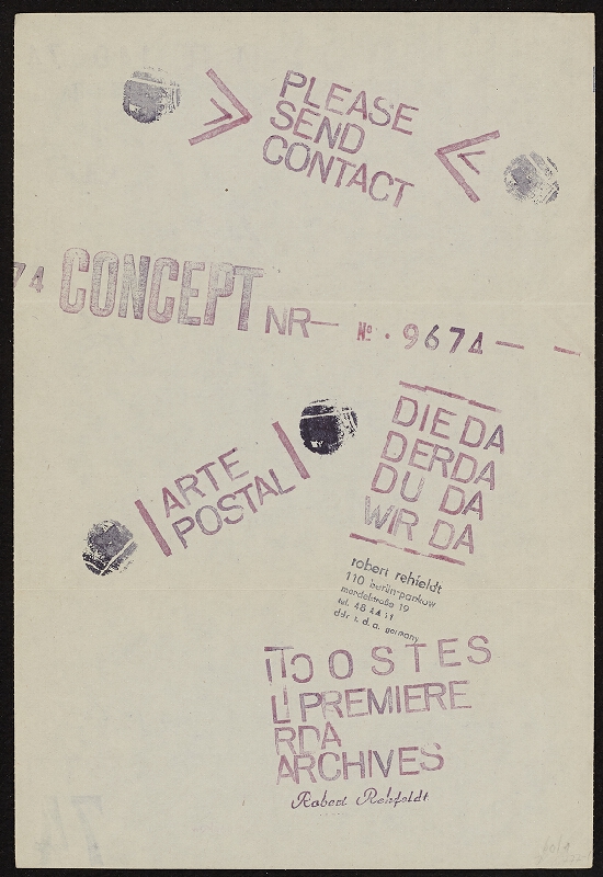 Robert Rehfeldt – Artcontact Rehfeldt - Mailprojet Art 