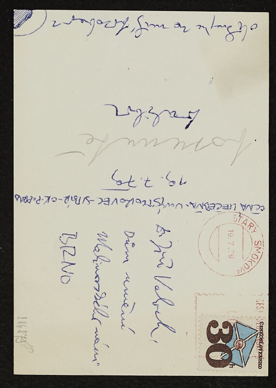 Dalibor Chatrný – Pozdrav z oční léčebny Nový Smokovec z 19.7.1979 