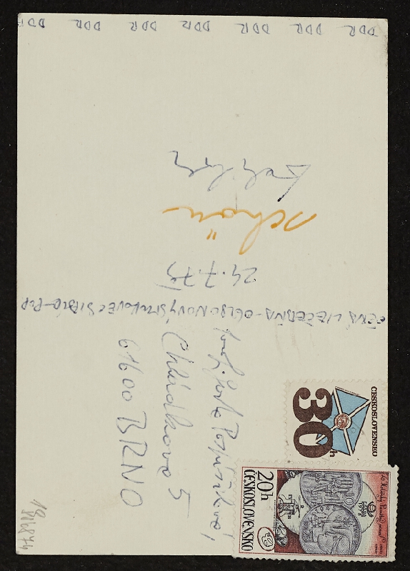 Dalibor Chatrný – Pozdrav z oční léčebny Nový Smokovec z 24.7.1979 