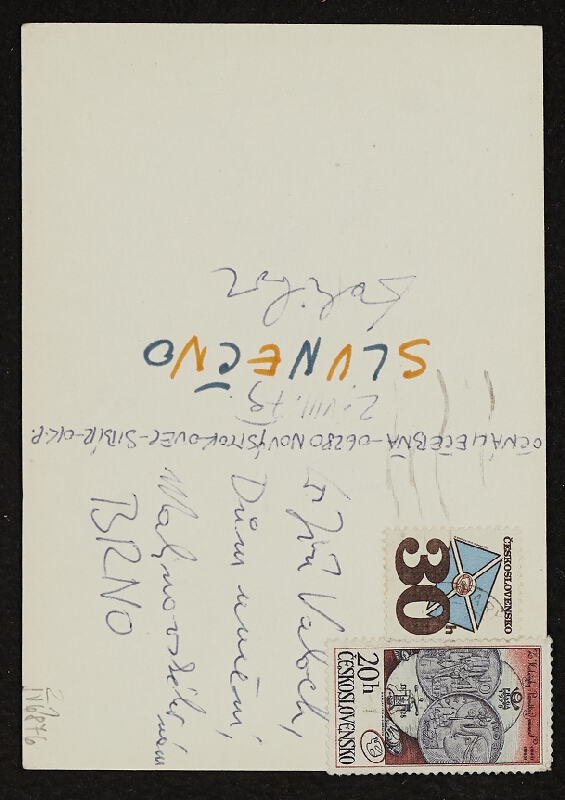 Dalibor Chatrný – Pozdrav z oční léčebny Nový Smokovec z 2.8.1979 