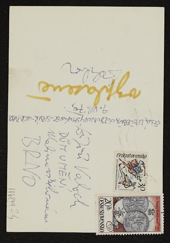 Dalibor Chatrný – Pozdrav z oční léčebny Nový Smokovec z 9.8.1979 