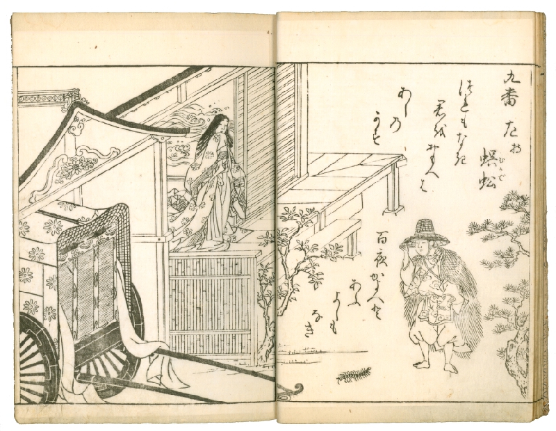 Nishikawa Sukenobu – Ehon Makuzugahara / 絵本真葛か原 (obrazová kniha Pole šarlatového kudzu) 
